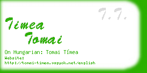 timea tomai business card